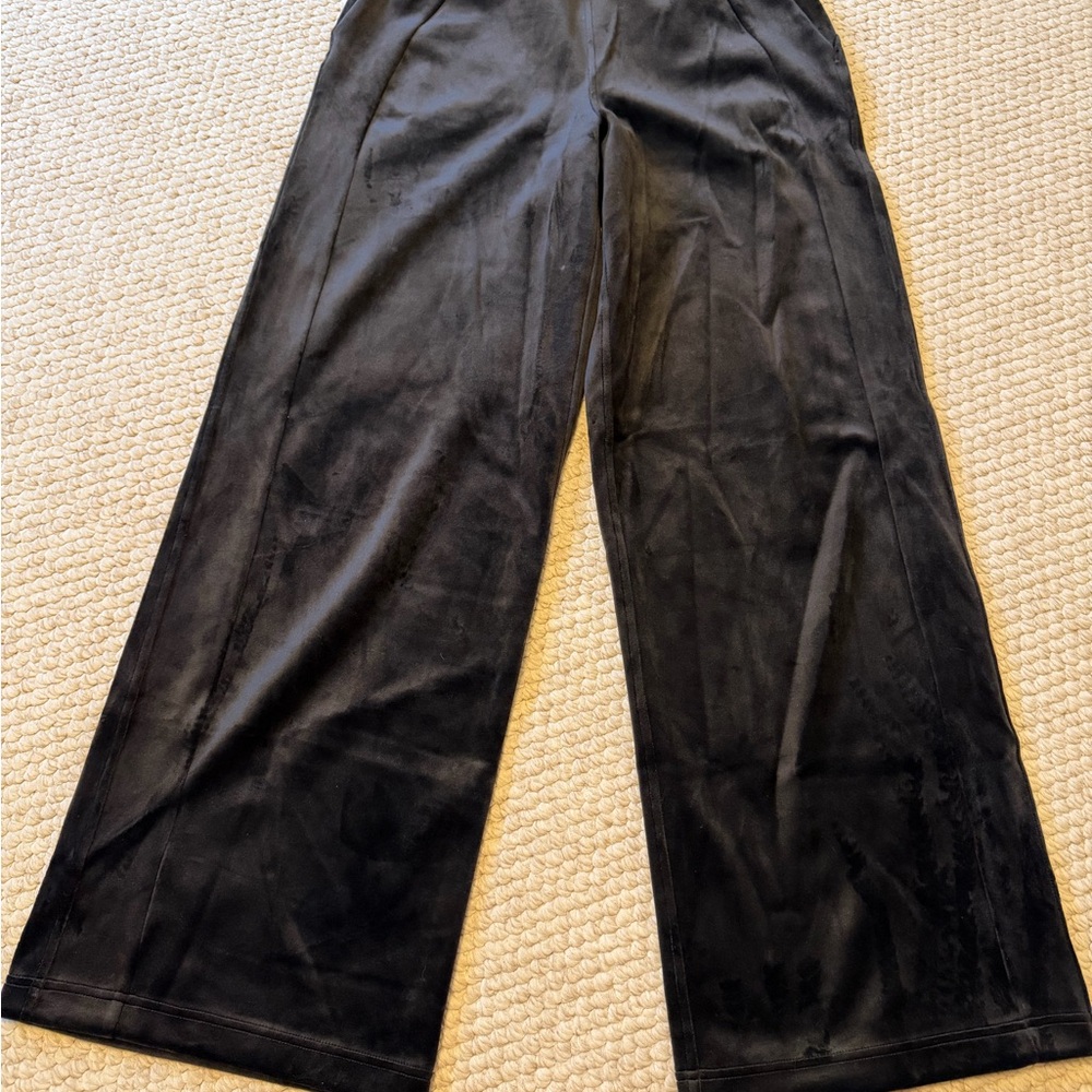 lululemon athletica black velour scuba pants